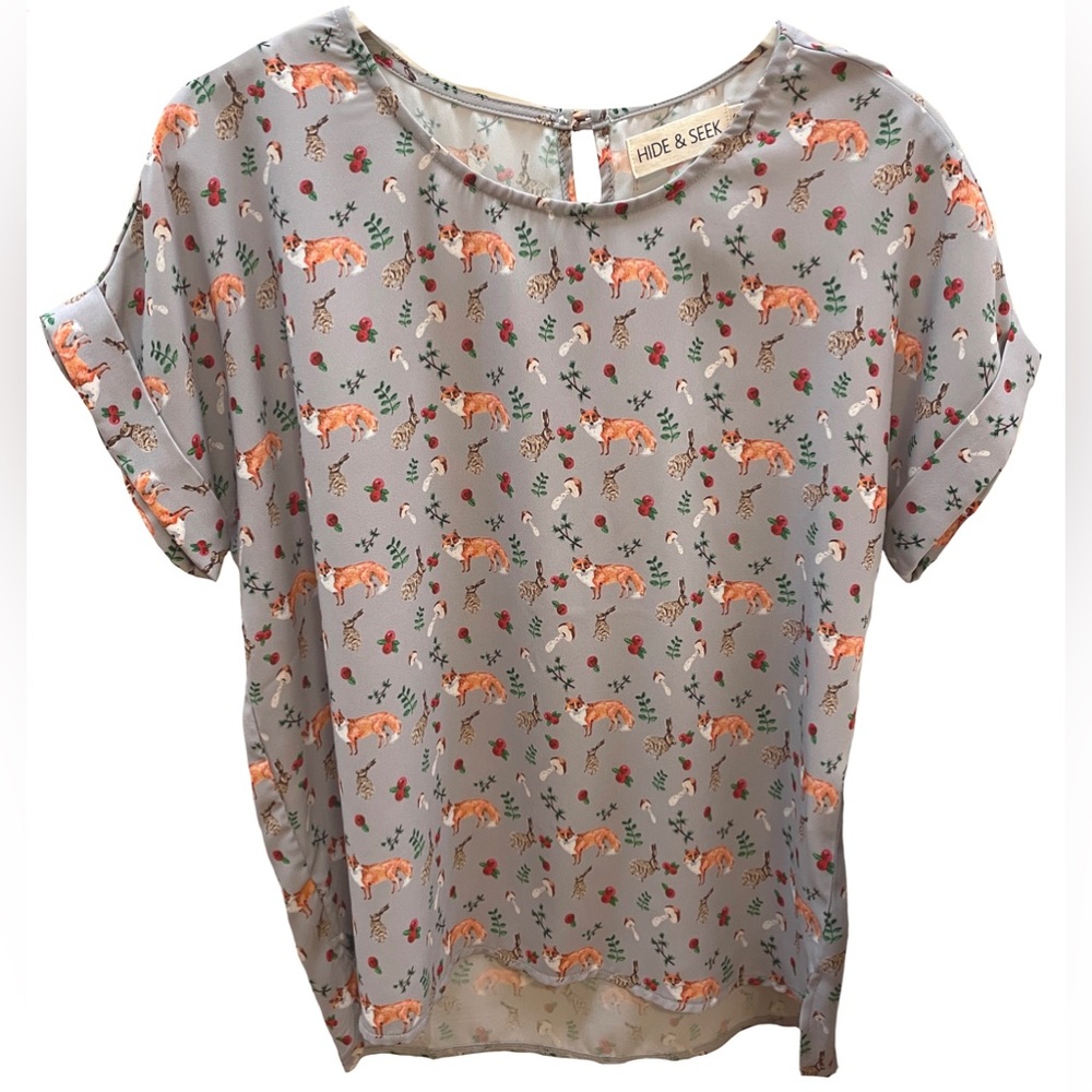 Fox Print Blouse